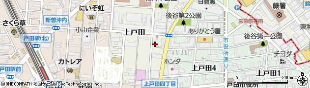 埼玉県戸田市上戸田101-21周辺の地図