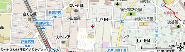 埼玉県戸田市上戸田21周辺の地図