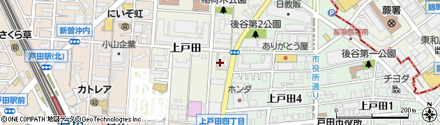 埼玉県戸田市上戸田101-9周辺の地図