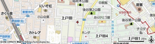 埼玉県戸田市上戸田101-17周辺の地図