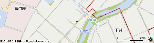 千葉県印西市下井周辺の地図