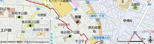 埼玉県　警察署蕨警察署周辺の地図