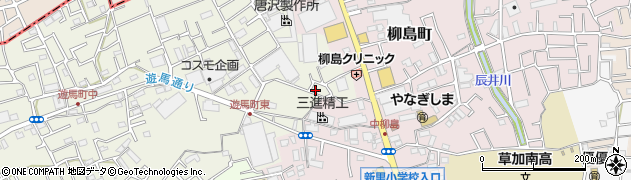 埼玉県草加市遊馬町834-3周辺の地図