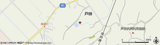 千葉県成田市芦田周辺の地図