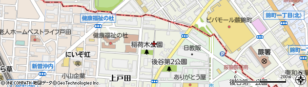 埼玉県戸田市上戸田周辺の地図