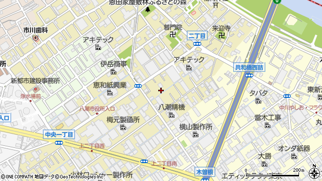 〒340-0811 埼玉県八潮市二丁目の地図