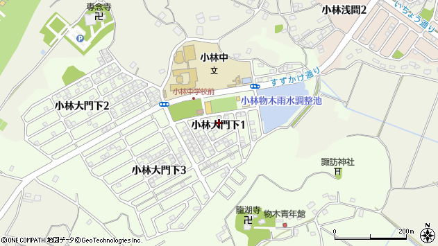 〒270-1316 千葉県印西市小林大門下の地図