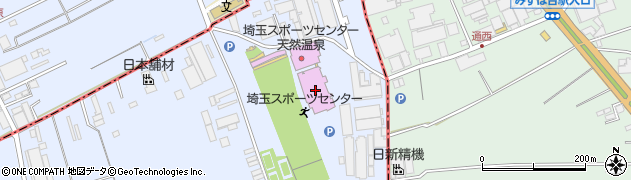 埼玉スポーツセンターボウリング場周辺の地図