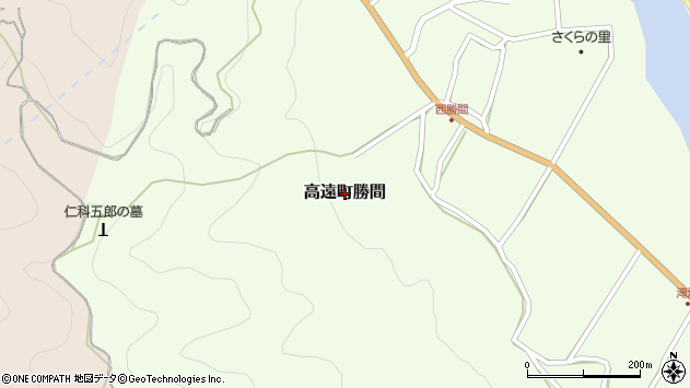 〒396-0214 長野県伊那市高遠町勝間の地図