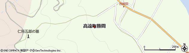 長野県伊那市高遠町勝間周辺の地図