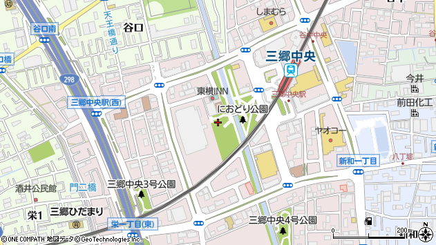 〒341-0038 埼玉県三郷市中央の地図