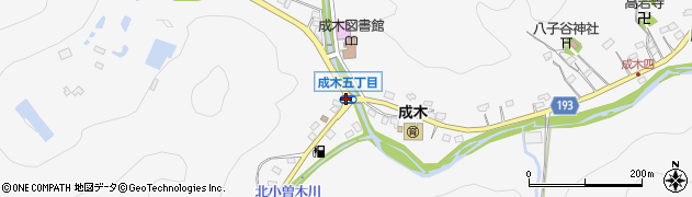 成木５周辺の地図