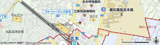 焼肉ホルモンたけ田　志木店周辺の地図