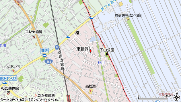 〒358-0012 埼玉県入間市東藤沢の地図