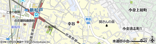 千葉県松戸市幸谷周辺の地図