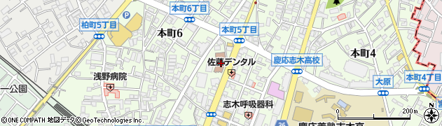 志木郵便局周辺の地図