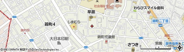 埼玉県蕨市錦町周辺の地図