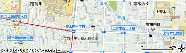 埼玉県川口市上青木西1丁目周辺の地図