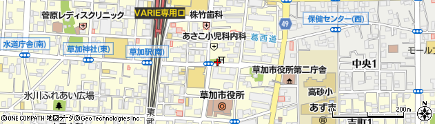 埼玉県草加市高砂周辺の地図