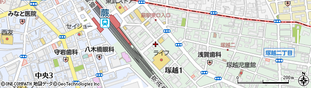 ＳＡＲＡ蕨東口店周辺の地図