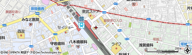 海鮮居酒屋 浜焼き餃子道場 蕨駅東口店周辺の地図