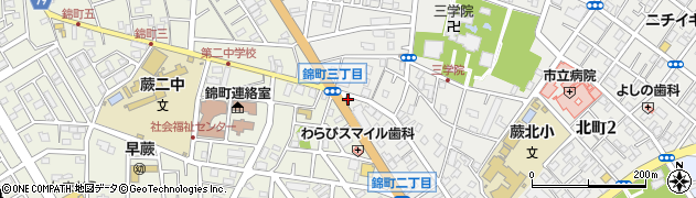 埼玉県　警察署蕨警察署北町交番周辺の地図