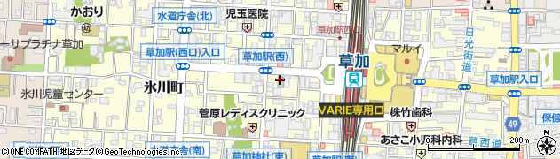 東横ＩＮＮ草加駅西口周辺の地図