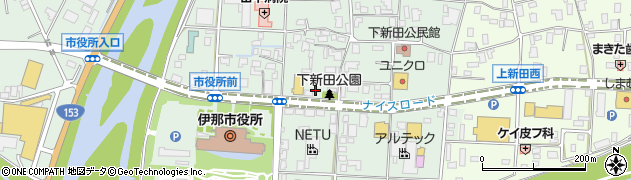 長野県伊那市下新田周辺の地図