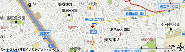 埼玉県警察署　蕨警察署美女木交番周辺の地図