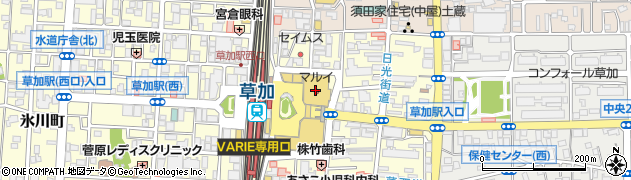 コメダ珈琲 丸井草加店周辺の地図
