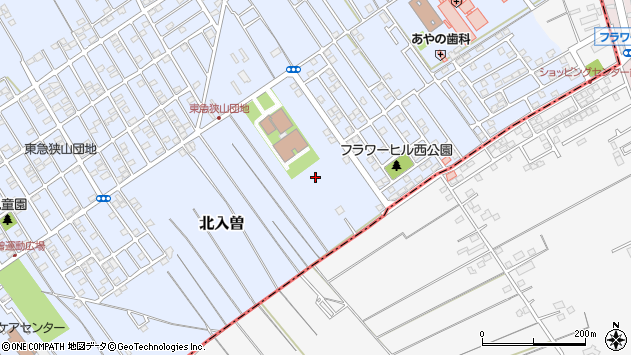 〒350-1315 埼玉県狭山市北入曽の地図
