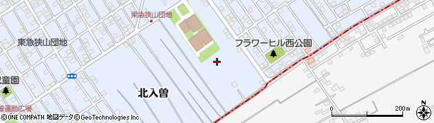 埼玉県狭山市北入曽周辺の地図