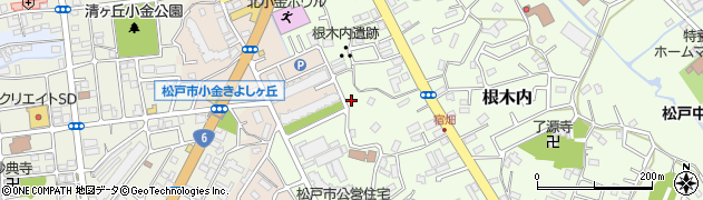 千葉県松戸市根木内276周辺の地図