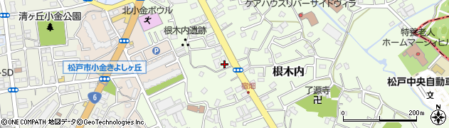 千葉県松戸市根木内286周辺の地図