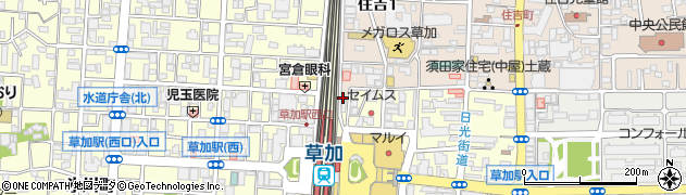 トヨタレンタリース埼玉草加駅前店周辺の地図