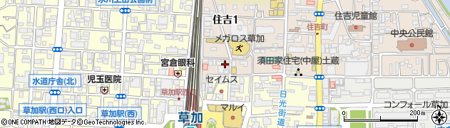 株式会社ニコニコ堂　草加センター周辺の地図