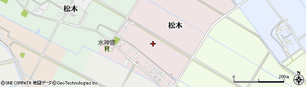 千葉県印西市松木周辺の地図