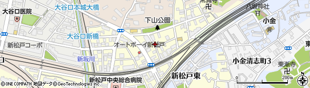 千葉県松戸市新松戸1丁目周辺の地図