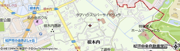 千葉県松戸市根木内184周辺の地図