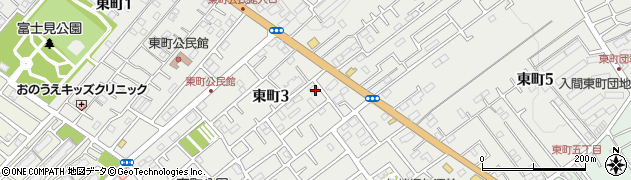 埼玉県入間市東町周辺の地図