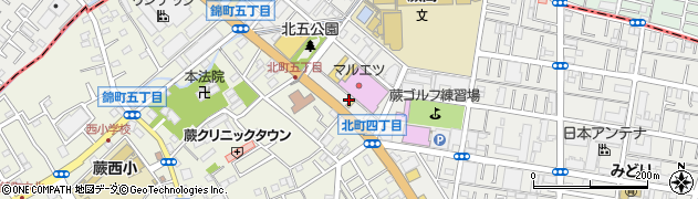 松屋 蕨北町店周辺の地図