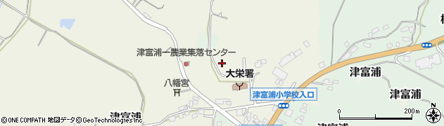 千葉県成田市津富浦周辺の地図