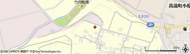 長野県伊那市高遠町下山田周辺の地図