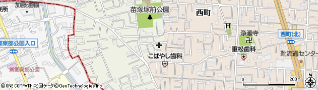 埼玉県草加市苗塚町178周辺の地図