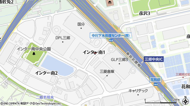 〒341-0059 埼玉県三郷市インター南の地図