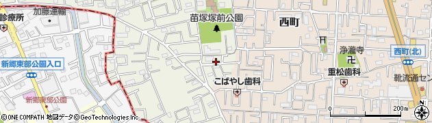 埼玉県草加市苗塚町176周辺の地図