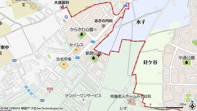 〒354-0042 埼玉県入間郡三芳町みよし台の地図