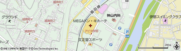 １００円ショップセリア　ＭＥＧＡドン・キホーテユニー（ＵＮＹ）伊那店周辺の地図