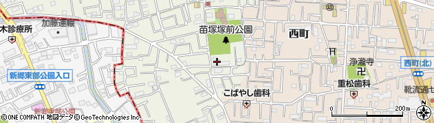 埼玉県草加市苗塚町187周辺の地図