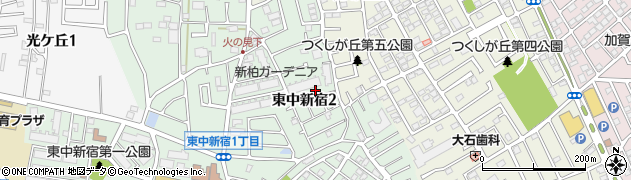 東中新宿第二公園周辺の地図